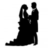 Silhouette Cutting: Bride and groom (jpeg image)